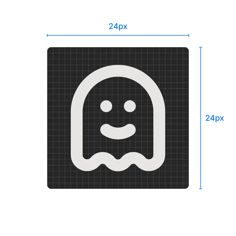 An icon drawn on a 24×24 pixel grid