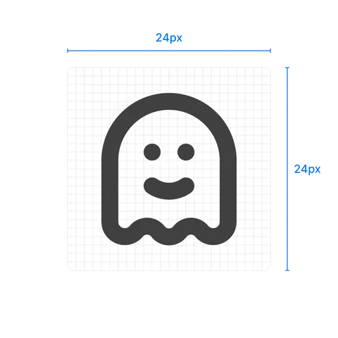 An icon drawn on a 24×24 pixel grid