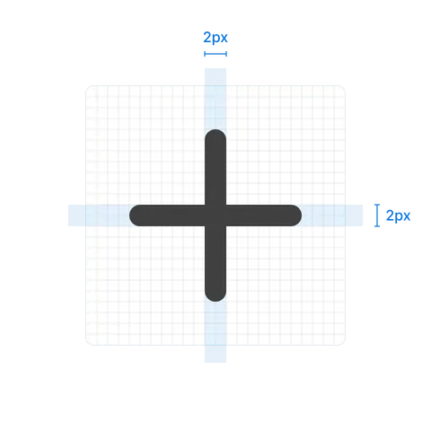 An icon drawn with a 2 pixel stroke